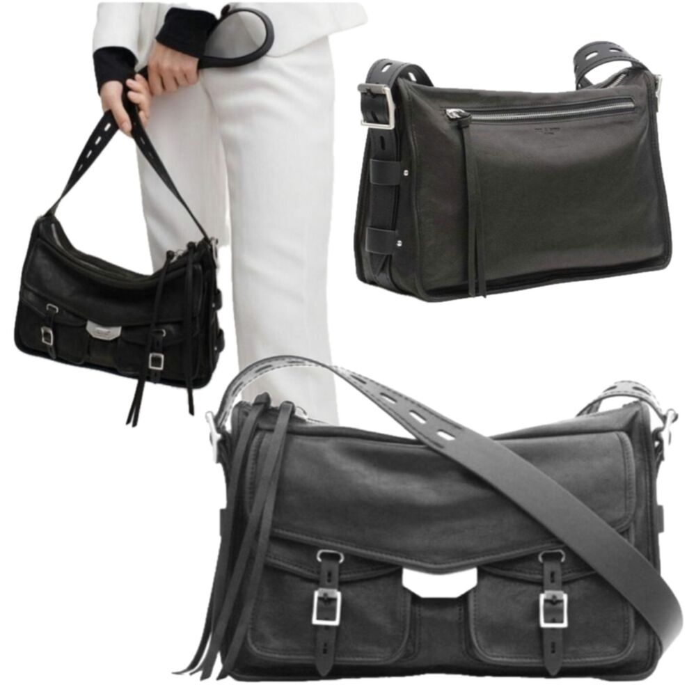 Authentic Rag & Bone Leather Field Messenger Bag / Crossbody MSRP $695.
